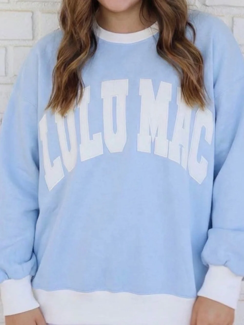 Lulu Mac new sweatshirt blue white